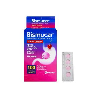 Bismucar 262mg Tableta Masticable