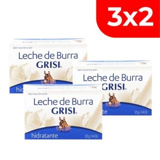 3X2 Grisi Jabón Leche De Burra - Barra 125 G