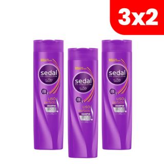 3x2 Shampoo Sedal Liso Perfecto - Frasco 340 ML
