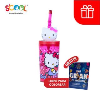 Scool Tumbler 3D & Caña de Hello Kitty  - 1 UN