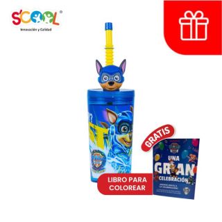 Scool Tumbler 3D & Caña de Paw Patrol Hombre Chase  - 1 UN