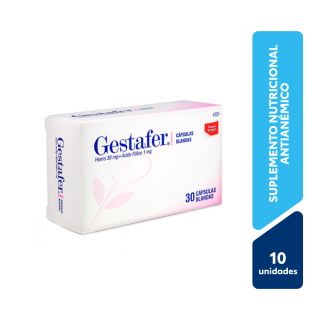 Gestafer 30Mg/1Mg Cápsulas Blandas - Caja 30 UN