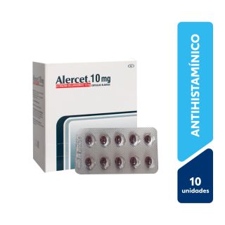 Alercet 10 Mg Cápsulas Blandas - Blíster 10 UN
