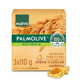 Palmolive Jabón Avena y Azúcar 110 G - Pack 3 UN