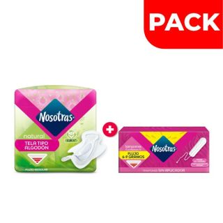 Pack Toallas higiénicas Nosotras Invisible Clásica 10 UN + Tampones Digital Regular 10 UN - 2 UN