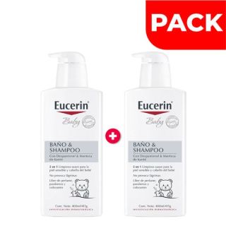 Dúo Pack Eucerin Baby Baño & Shampoo - Frasco 400 ML