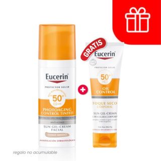 Eucerin Sun Crema Facial Photoaging Tono Medio FPS50+ - Frasco 50 Ml