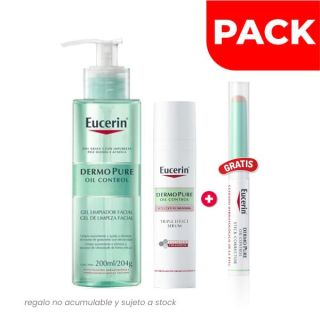 Eucerin Dermopure Gel Limpiador Facial 200 ML + Serúm 40 ML - Pack 2 UN