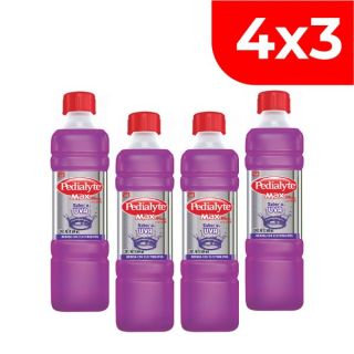 4x3  Pedialyte 60 Max Sabor Uva - Frasco 500 ML
