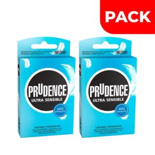Dúo Pack Preservativo Prudence Ultra Sensible - Caja 3 UN