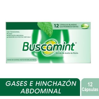 Buscamint Cápsula Blanda Gastrorresistente - Caja 12 UN