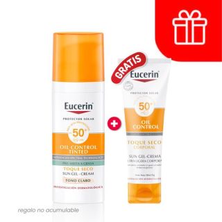 Eucerin Sun Facial Oil Control Claro FPS 50+ - Frasco 50 Ml