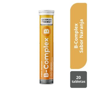 B-Complex B German Energy Sabor Naranja - Tubo 20 UN