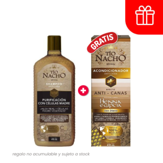 Tio Nacho Shampoo Anticaída Purificación con Células Madre -Frasco 415 ML