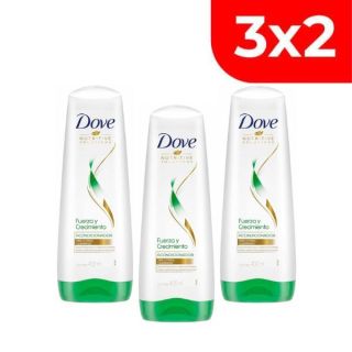 3x2 Dove Acondicionador Fuerza y Crecimiento - Frasco 400 ML
