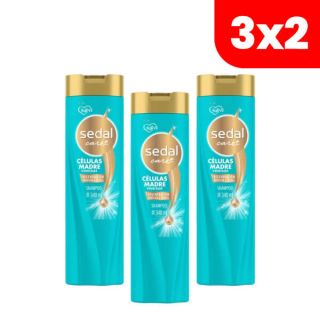 3x2 Shampoo Sedal Celulas Madre - Frasco 340 Ml