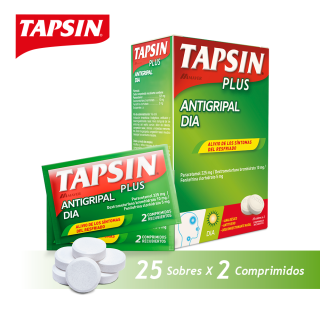 Tapsin Plus Antigripal Día Comprimido Recubierto - Sobre 2 UN