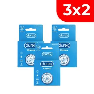 3x2 Preservativo Durex Clásico - Caja 3UN