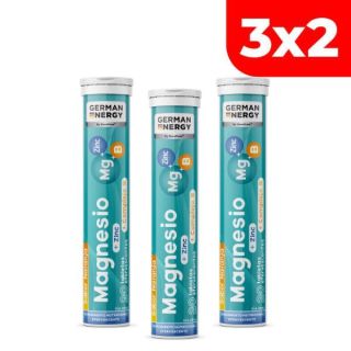 3x2 Magnesio + Zinc + Complejo B German Energy Sabor Naranja - Tubo 20 UN