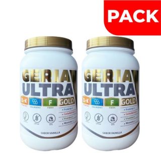 Dúo Pack GeriaUltra Gold Sabor Vainilla - Pote 1Kg