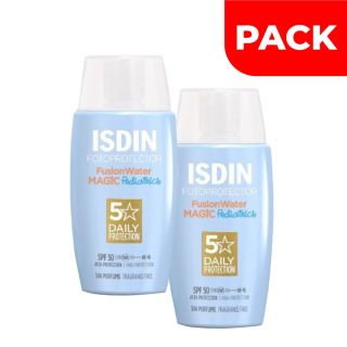 Dúo Pack Isdin Fotoprotector Fusion Water Magic Pediatrics SPF 50 - Frasco 50 ML