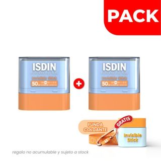 Dúo Pack Isdin Fotoprotector Invisible Stick SPF 50 - Frasco 10 G