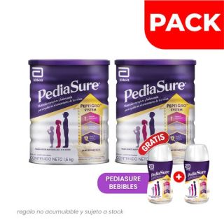 Pack 02 Pediasure Triplesure Vainilla - Lata 1.6 Kg + 02 Sabor Vainilla 220 ML - 4 UN