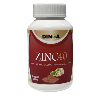 Zinc 40 Cápsulas - Frasco 100 UN
