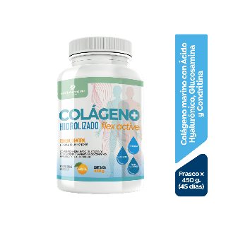 Colágeno hidrolizado Flex Active Sabor Naranja Nutripharma - Frasco 450 G