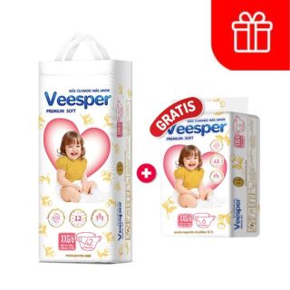 Pañal Veesper Premium Sotf Talla XXG - Bolsa 42 UN