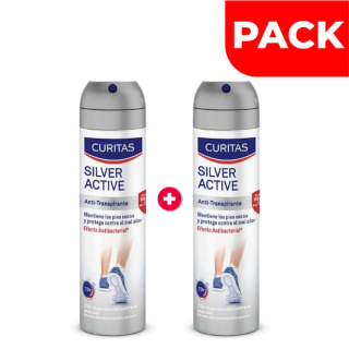 Dúo Pack Desodorante para Pies Hansaplast Silver Active - Frasco 150 ML