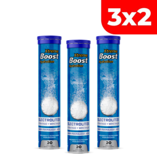 3x2 Xtreme Boost Hydration Efervescente German Energy - Tubo 20 UN