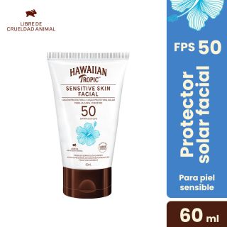 Hawaiian Tropic Sensitive Skin Facial SPF50 - Frasco 60 ML