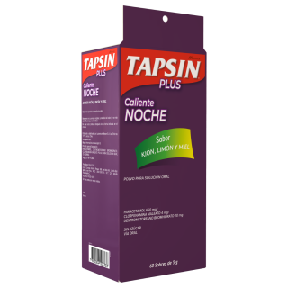 Tapsin Plus Antigripal Noche Sabor Kión, Limón y Miel - Sobre 1 UN