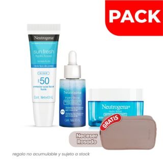 Pack Sun Fresh Neutrogena Sin Color 40 ML + Hydro Boost Water Gel 50 G + Sérum 30 ML - 3UN