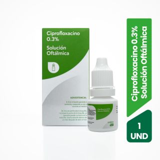 Ciprofloxacino 0.3% Solución Oftálmica - Frasco 5 ML
