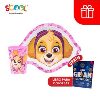 Set Plato & Vaso de Paw Patrol Mujer Scool - 1 UN