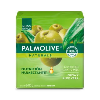 Palmolive Jabón Oliva y Aloe Vera 110 G - Pack 3 UN