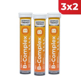 3x2 B-Complex B German Energy Sabor Naranja - Tubo 20 UN