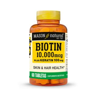 Biotina 10,000 Plus Keratina 100 Mg - Frasco 60 UN