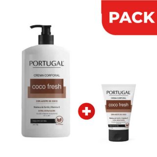 Portugal Crema Corporal Coco Fresh 700 + 100 G - Pack 2 UN