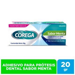 Crema Adhesiva Corega Ultra Sabor Menta - Tubo 20 G