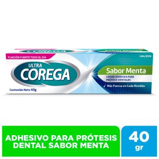 Crema Adhesiva Corega Ultra Sabor Menta - Tubo 40 G