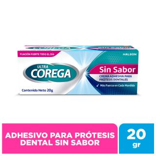Crema Adhesiva Corega Ultra Sin Sabor - Tubo 20 G
