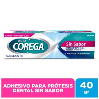 Crema Adhesiva Corega Ultra Sin Sabor - Tubo 40 G