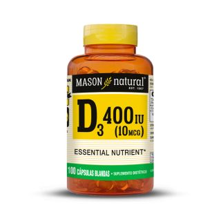 Vitamina D3 400 I.U - Frasco 100 UN
