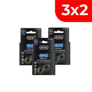 3x2 Preservativo Durex Placer Prolongado - Caja 3 UN