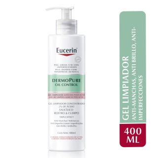 Eucerin Dermopure Gel Limpiador Concentrado Triple Effect - Frasco 400 ML