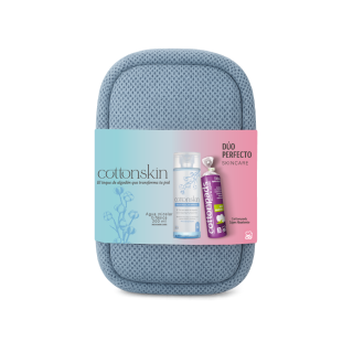 Pack Estuche CottonSkin Agua Micelar Bifásica + Cotonera 70 UN - 2UN