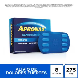 Apronax 275 Mg Tabletas - Caja 8 UN